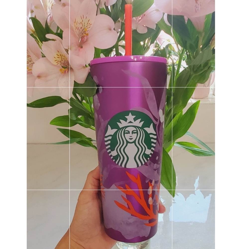 Starbucks stainless steel coral venti purple pink - Picture 2 of 7